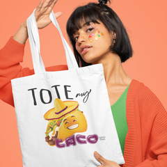mockup-of-a-woman-with-face-stickers-holding-a-sublimated-tote-bag-m32362