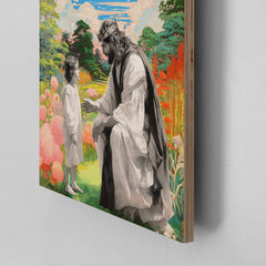 Jesus & The Boy - Wood Print (30 x30cm)
