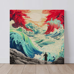 Parting the Sea - Wood Print (30 x30cm)