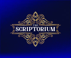 Scriptorium_Logo_On Blue