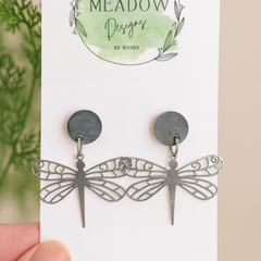 Silver Dragonflies Earrings