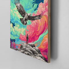 Wings Like Eagles - Wood Print (30 x30cm)