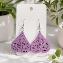 Mauve Spade Dangles