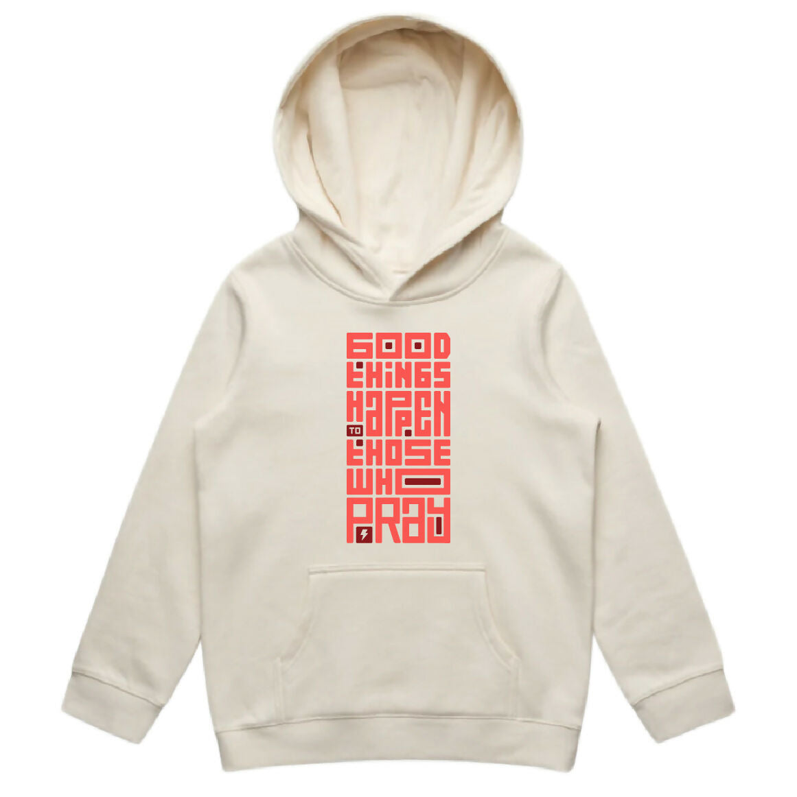 Good things happen_Hoodie_Ecru_FRONT