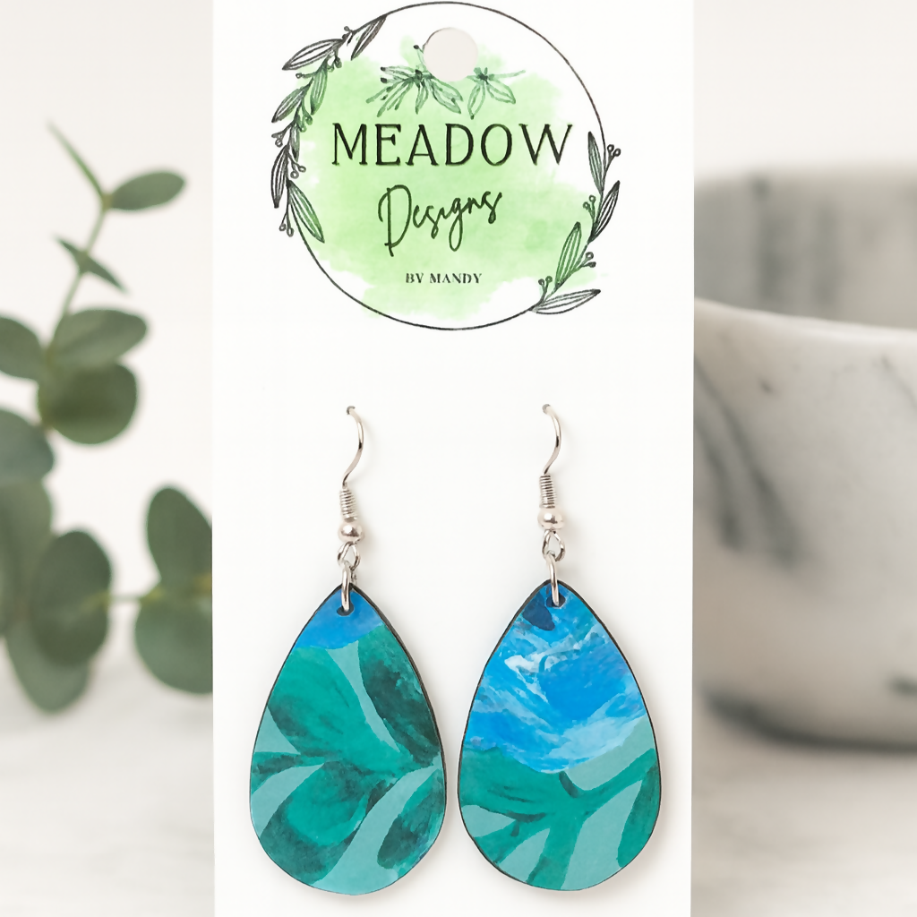 Leafy Teardrop Earrings