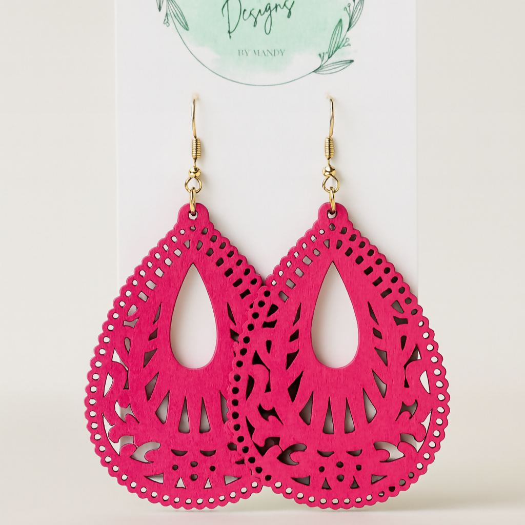 Bright Pink - Earrings