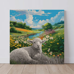 Green Pastures - Wood Print (30 x30cm)