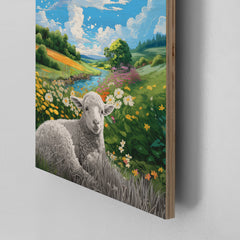 Green Pastures - Wood Print (30 x30cm)