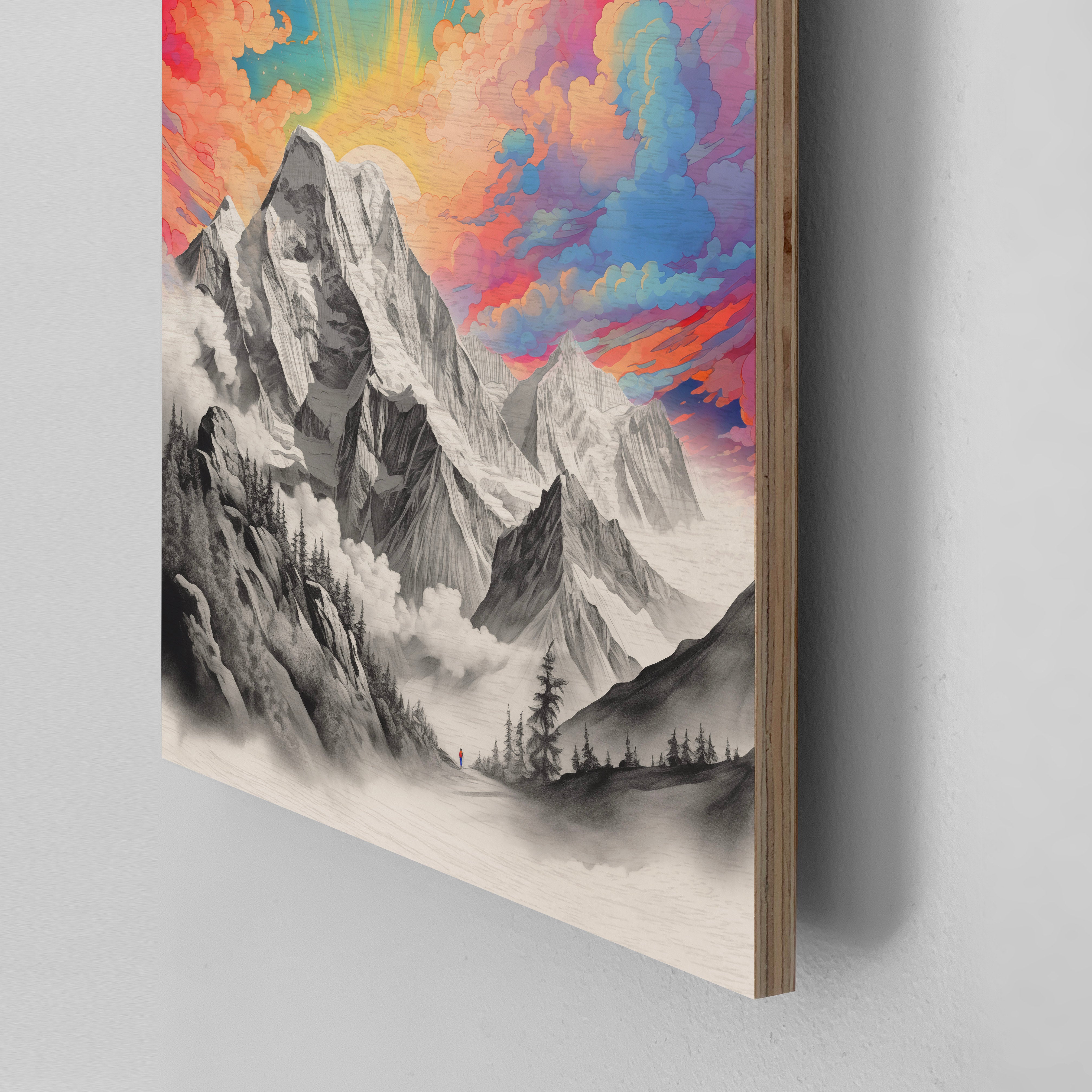 I lift my eyes up - Wood Print (30 x30cm)