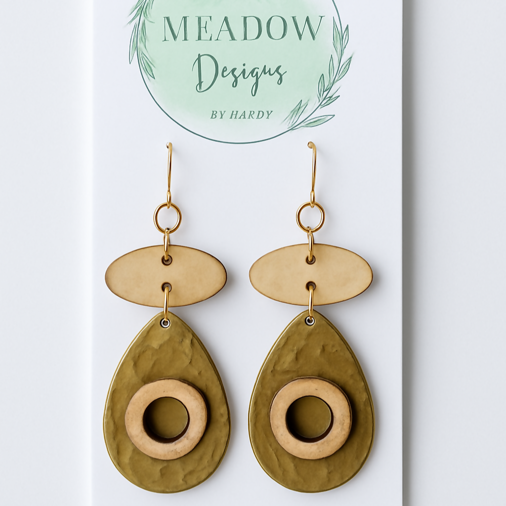 Raw Cheerio Earrings