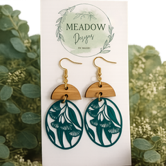 Teal Natural Dangles